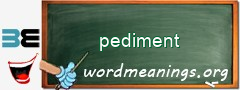 WordMeaning blackboard for pediment